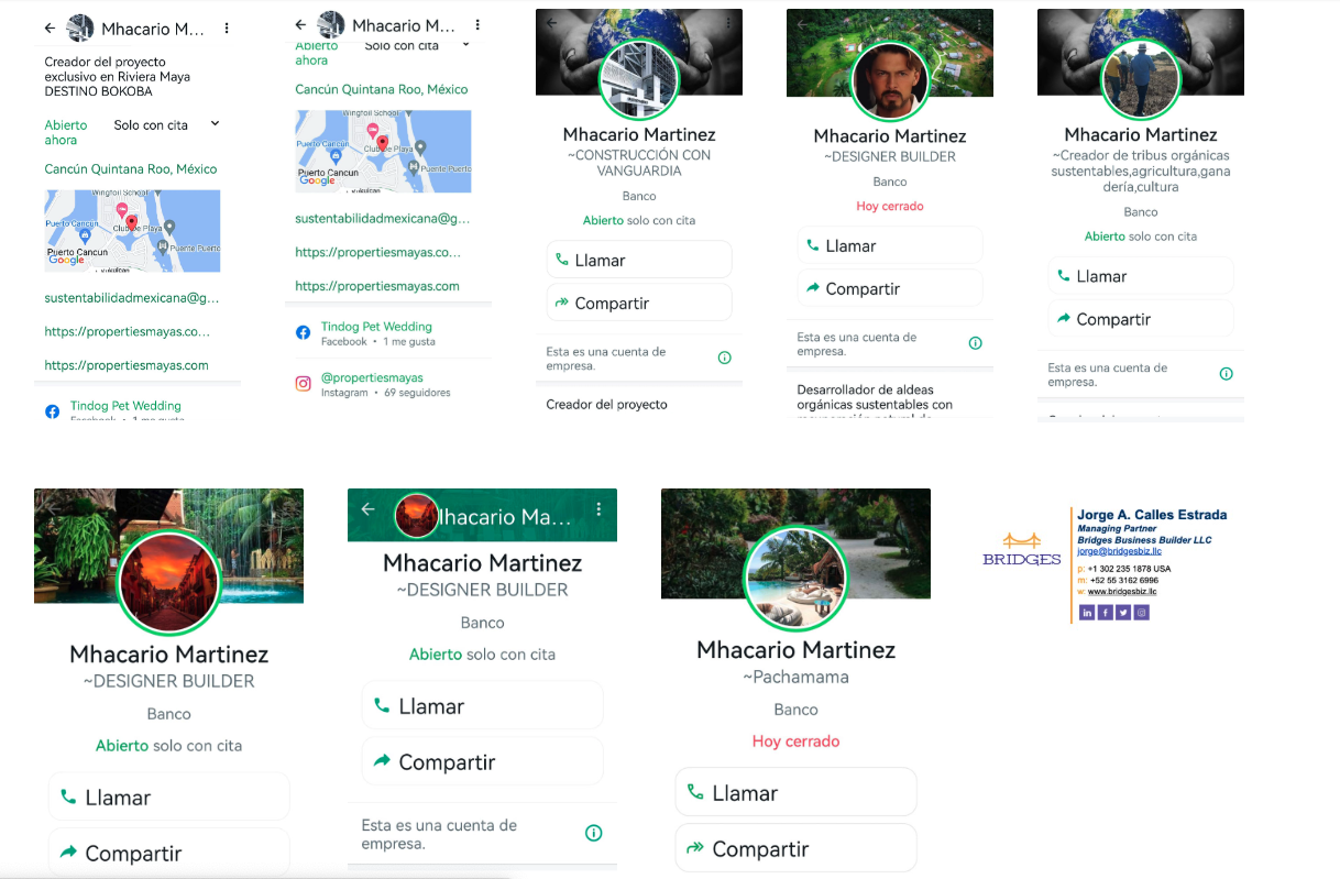 Redes Sociales de Jorge Martinez Bravo y Mariana Alexa Martinez Chavez